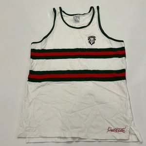 Crooks & Castles white Gucci style tank top size M
